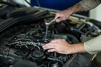 engine repair service image at auto garage in abu dhbai